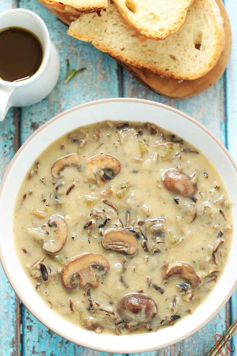 Instant Pot Wild Rice Mushroom Soup