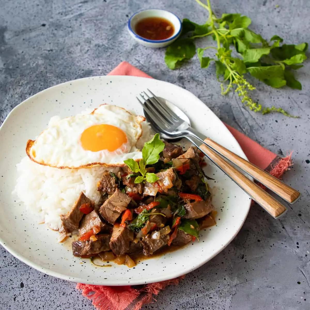 Thai Holy Basil Stir Fry Recipe for Any Meat (Pad Kra Pao)