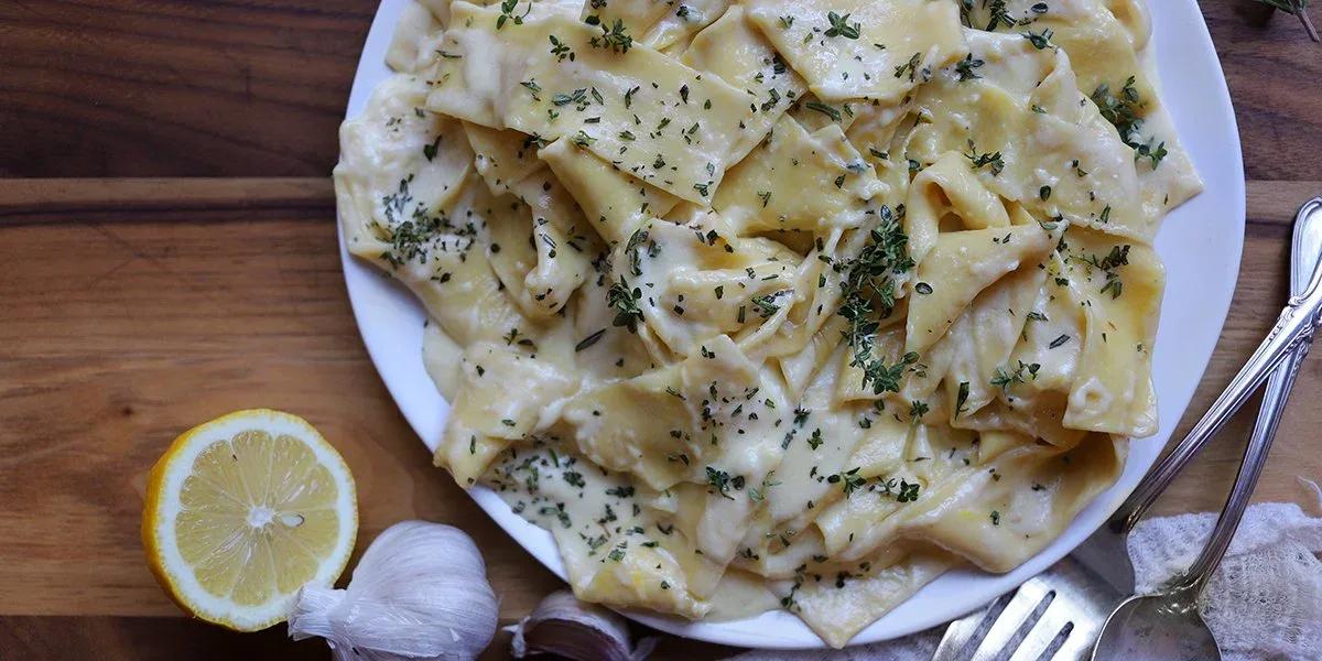 Pappardelle with Lemon Havarti Cream Sauce
