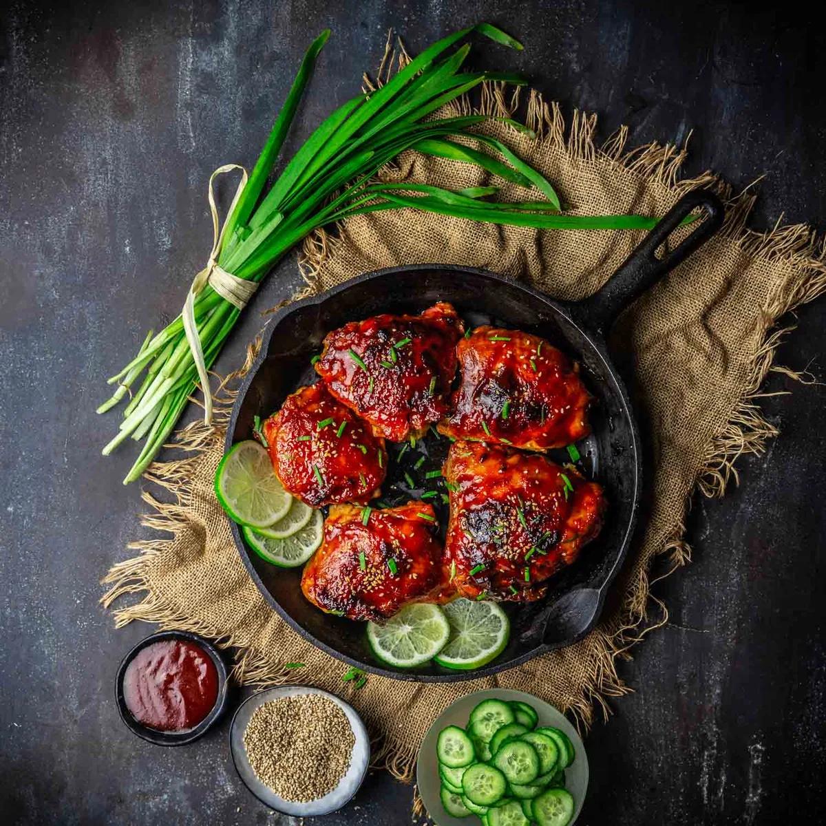 Sticky Gochujang-Honey Chicken photo