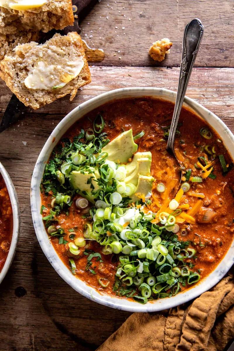 Crockpot Spicy Queso Beef Chili photo