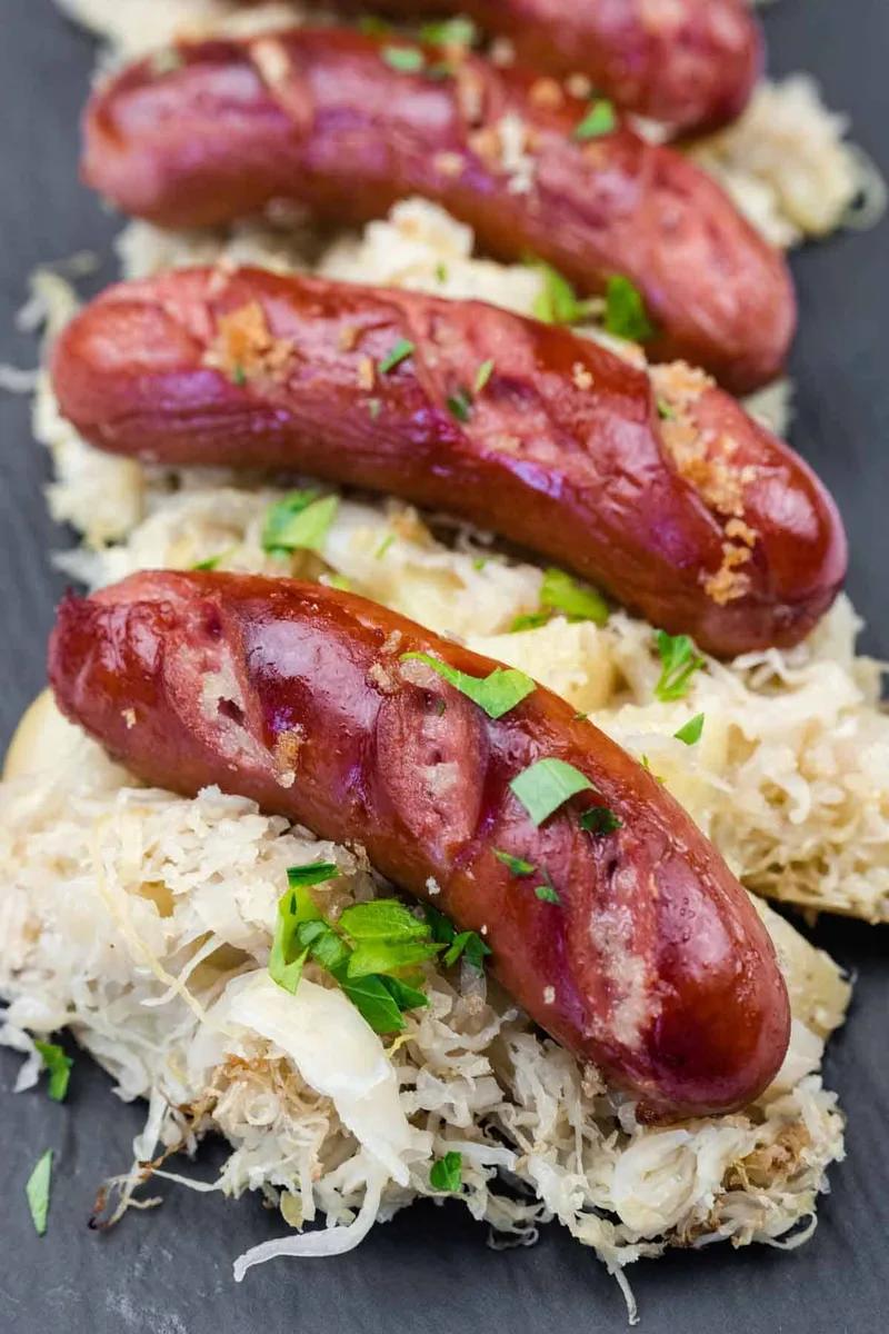 Oma's Knackwurst & Sauerkraut Skillet photo