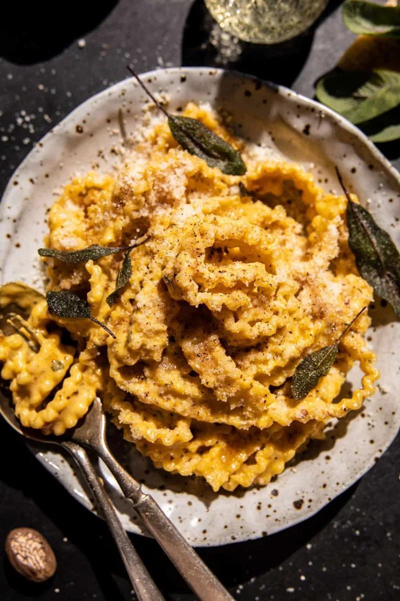 Sage Brown Butter Pumpkin Pasta Alfredo