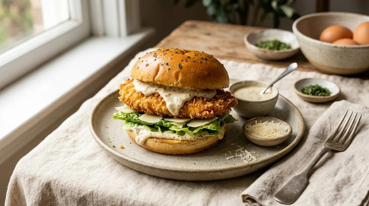 Crispy Chicken Caesar Burger