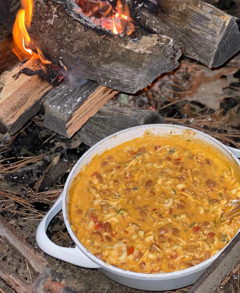 One Pot Cheesy Chili Mac